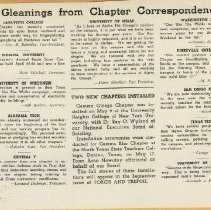 Gleanings from Chapter Correspondence