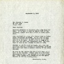 September 1947 Letter to Charles F. Rauch from Benjamin S. Jolly