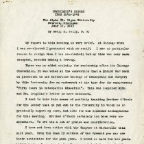 Alpha Tau Sigma Fraternity President's Report