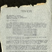 October 1943 Letter to Lawrence P. O'Toole from Benjamin S. Jolly