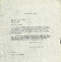 November 1943 Letter to Charles F. Rauch from Benjamin S. Jolly