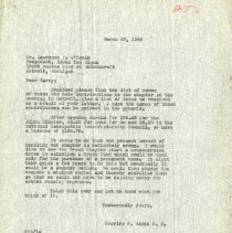 March 1944 Letter to Lawrence P. O'Toole from Charles F. Rauch