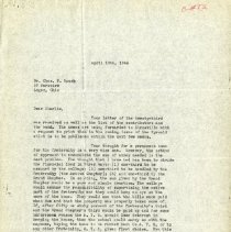 April 1944 Letter to Charles F. Rauch from Lawrence P. O'Toole