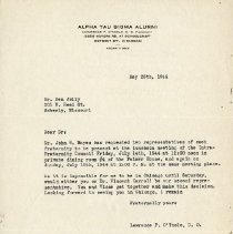 May 1944 Letter to Benjamin S. Jolly from Lawrence P. O'Toole