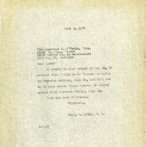 June 1944 Letter to Lawrence P. O'Toole from Benjamin S. Jolly