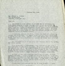 October 1944 Letter to Edmund A. Bowman from Benjamin S. Jolly