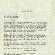 October 1946 Letter to Wilbur V. Cole from Benjamin S. Jolly