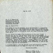 May 1947 Letter to J.E. Mannarelly from Benjamin S. Jolly