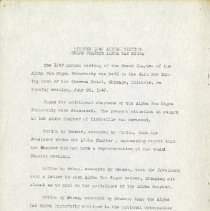 Minutes to 1947 Annual Meeting of the Grand Chapter of Alpha Tau Sigma