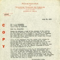 July 1947 Letter to A.A. Choquette from Benjamin S. Jolly