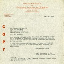 July 1947 Letter to Vincent P. Carroll from Benjamin S. Jolly