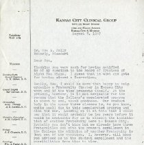 August 1947 Letter to Benjamin S. Jolly from A.A. Choquette