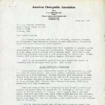 March 1937 Letter to John Stedman Denslow from F.A. Gordon
