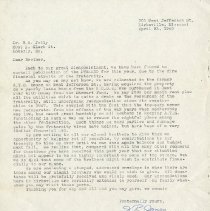 April 1949 Letter to J.R. Jones from Benjamin S. Jolly