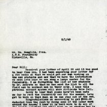 May 1949 Letter to William Seeglitz from Harold G. Hoermann