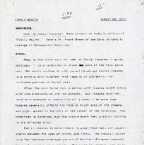 Family Health Radio Show Script Number 8071