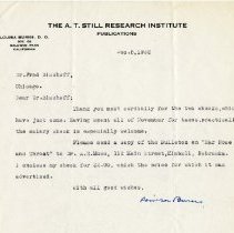 Letter to Fred Bischoff from Louisa Burns