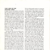 Education of the Epileptic Child