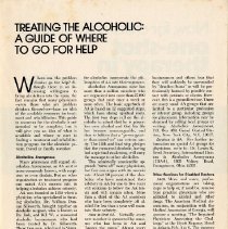 Treating the Alcoholic: A Guide of Where to Go for Help
