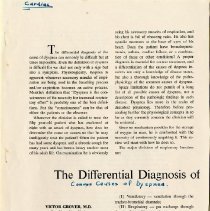 The Differential Diagnois of Common Causes of Dyspnea