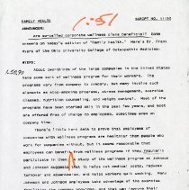 Family Health Radio Show Script Number 11195