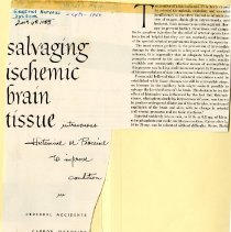 Salvaging Ischemic Brain Tissue