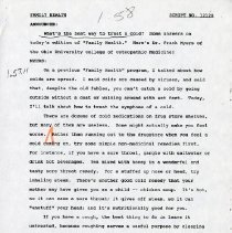 Family Health Radio Show Script Number 12120