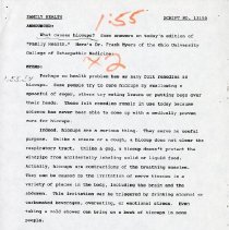 Family Health Radio Show Script Number 12150