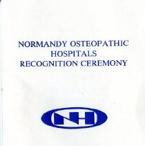 Normandy Osteopathic Hospital Recognition Dinner Program