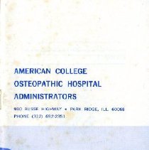American College of Osteopathic Hospital Administrators Directory