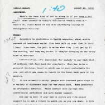 Family Health Radio Show Script Number 12213