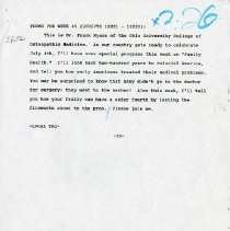 Family Health Radio Show Advertisement Script Number 12221-12225