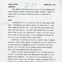 Family Health Radio Show Script Number 12237