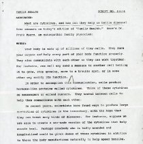 Family Health Radio Show Script Number 15171