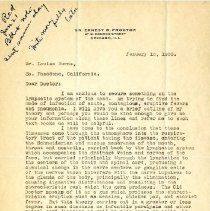 Letter to Louisa Burns from Ernest R. Proctor