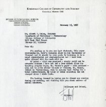 Letter to Albert F. Kelso from Elliott L. Hix