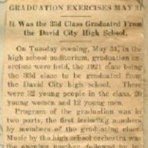 Graduation Exercises May 31 It Was the 33d Class Graduated From the David C