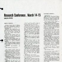 Research Conference Program Details