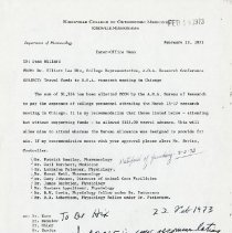 Inter-Office Memo to Ralph L. Willard from Elliott Lee Hix