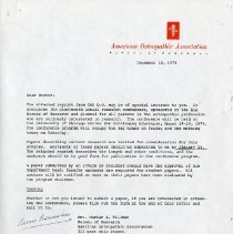 Letter to Doctors from Raymond M. Stevens