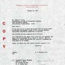 Letter to Albert P. Kline from John Stedman Denslow