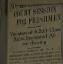 Sophs Hold Court Session for Freshmen Violators of A.S.O. Class Rules Sente