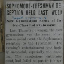 Sophomore-Freshman Reception Held Last Week