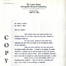 Letter to Mary B. Yinger from Louisa Burns