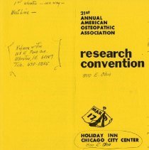 Twenty-First Annual American Osteopathic Association Research Convention