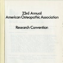 Twenty-Third Annual American Osteopathic Association Research Convention