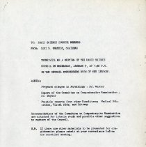 Memo to Basic Science Council Members from Carl B. Umanzio