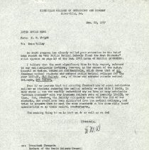 Inter-Office Memo to R. McFarlane Tilley from Harry M. Wright