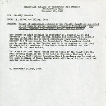 Inter-Office to Faculty Members from R. McFarlane Tilley