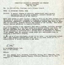 Inter-Office Memo to Elliott Hix from R. McFarlane Tilley